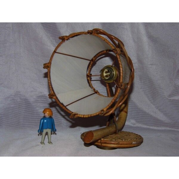 Light lamp bamboo rattan Lampshade vintage years 50