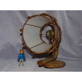 Light lamp bamboo rattan Lampshade vintage years 50