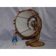 Light lamp bamboo rattan Lampshade vintage years 50