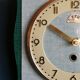 Clock formica vintage silent wall square "FFR golden green"