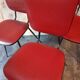 Chaises vintage skaï rouge