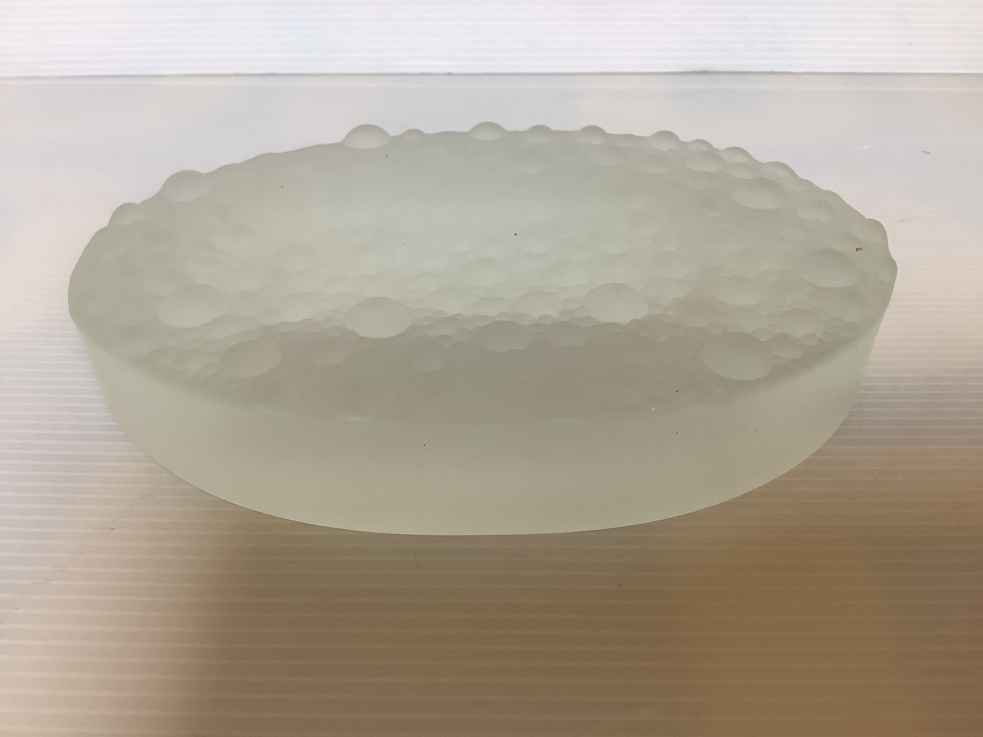 Frosted glass ashtray tray