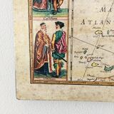 Historical map of Europe on wood