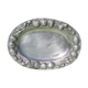 Service tray made of cast aluminium with vegetable decoration