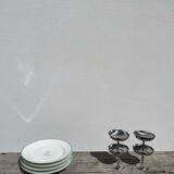 4 monogrammed dessert plates