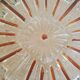 Ceiling lamp / wall lamp in molded glass two-tone square 70s