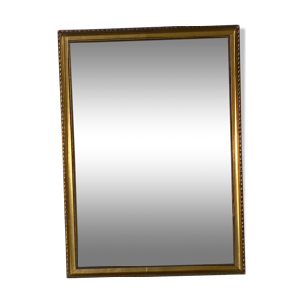 Miroir doré rectangulaire
