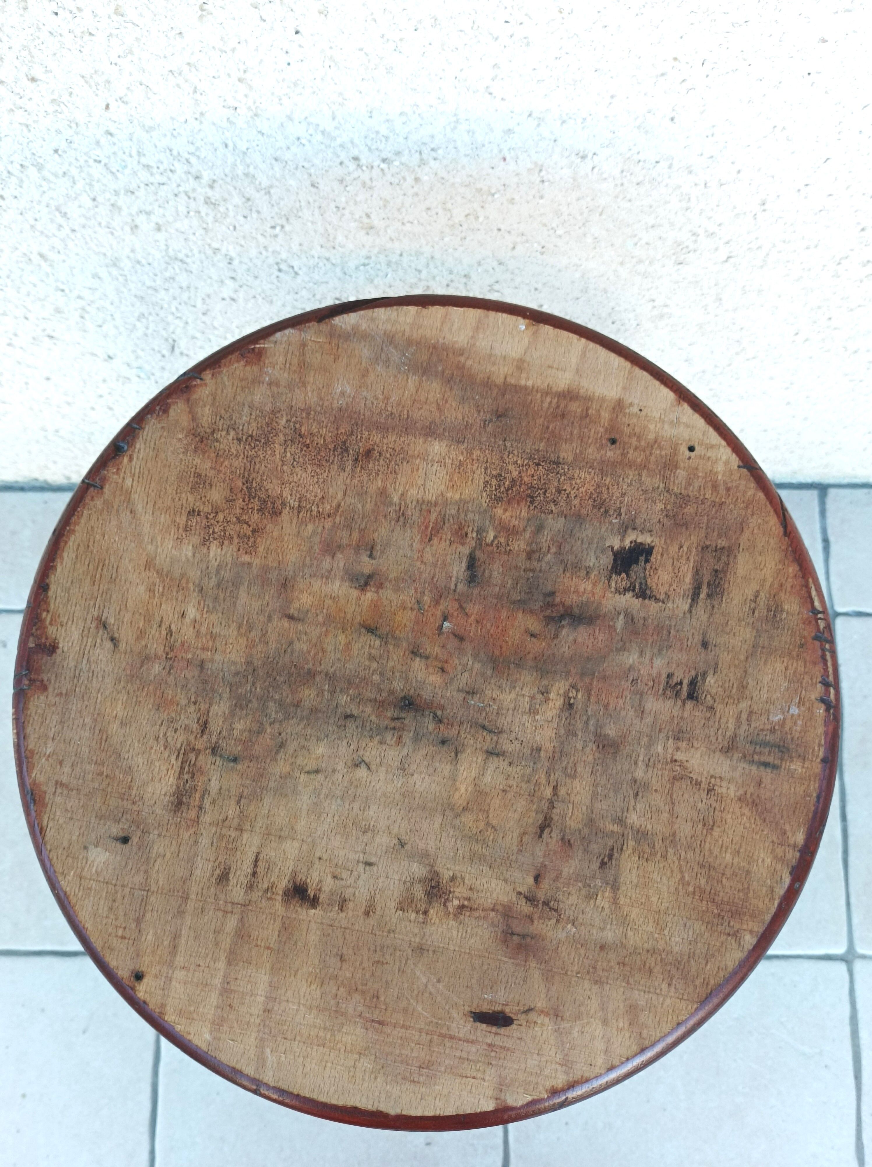 Antique industrial stool