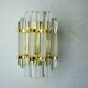 Venini wall lamp, triedri glass, murano, italy, 1970