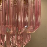 Lampe de plafond striée Murano, années 1980