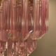 Murano ribbed ceiling lamp, 1980s