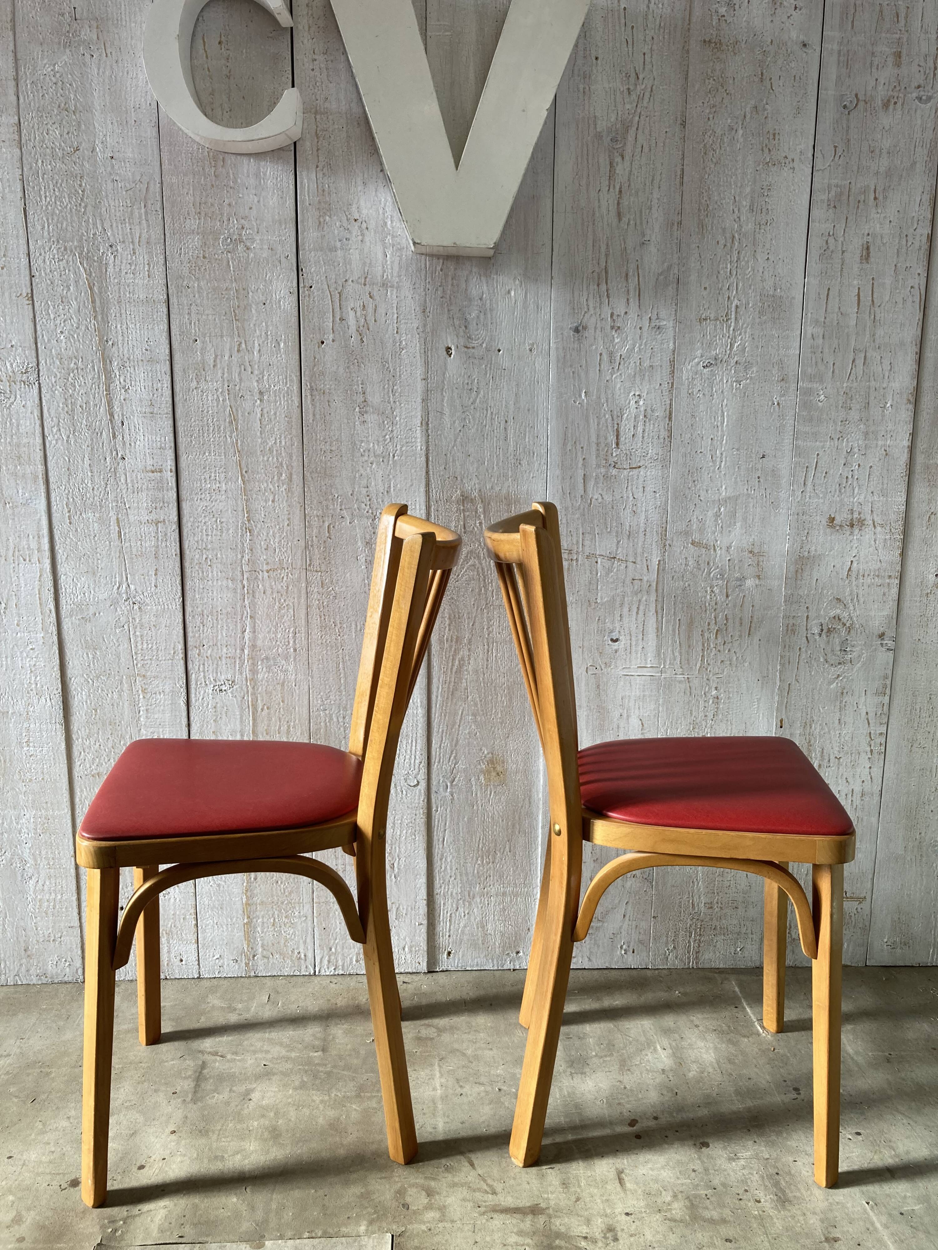 Set of 4 mismatched bistro chairs