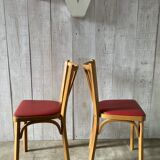 Set of 4 mismatched bistro chairs