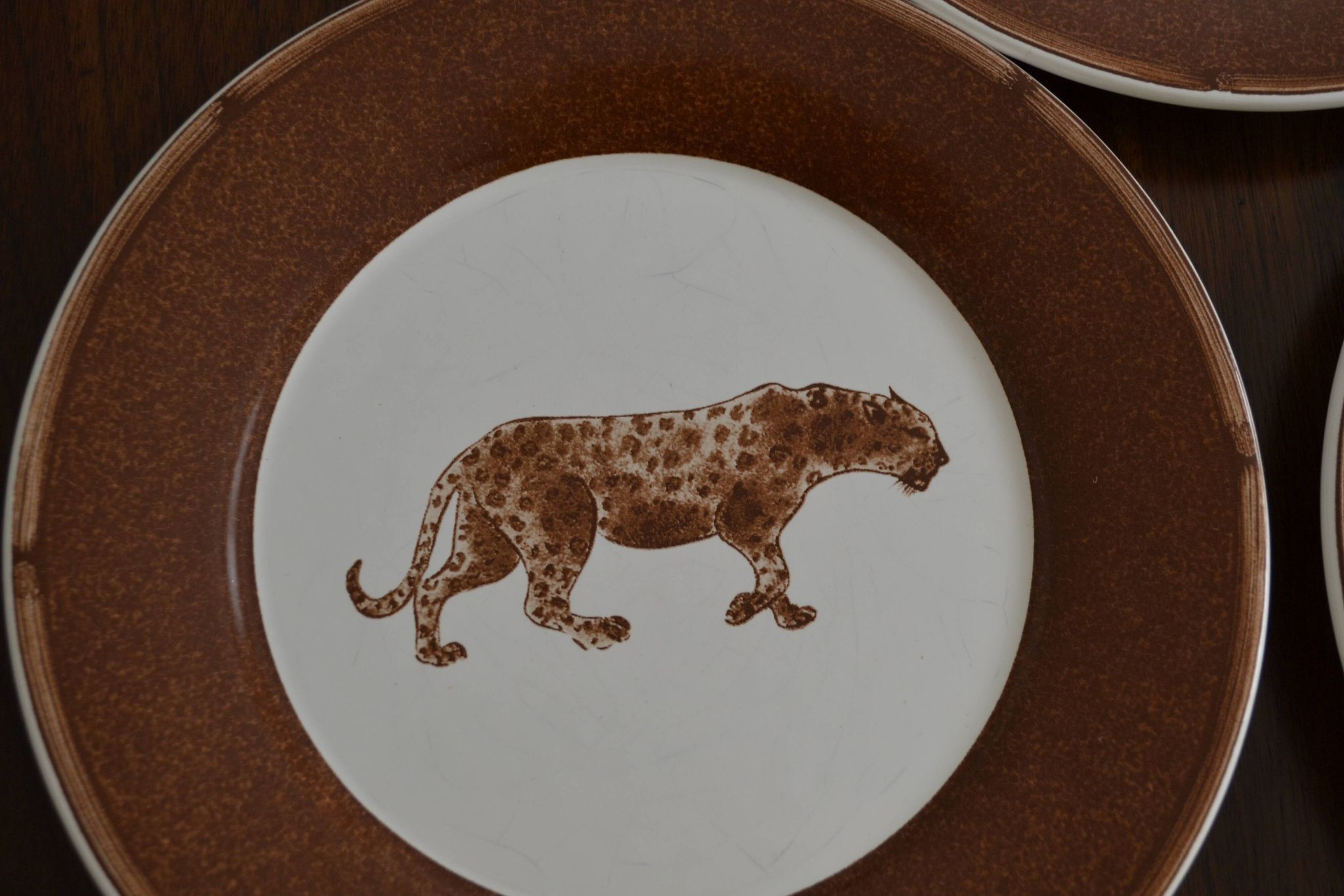 Set of 3 animal dessert plates Moulin des Loups