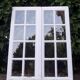 Oak window H96,8xL80,5cm old small tiles