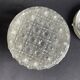 Old vintage round molded glass wall light