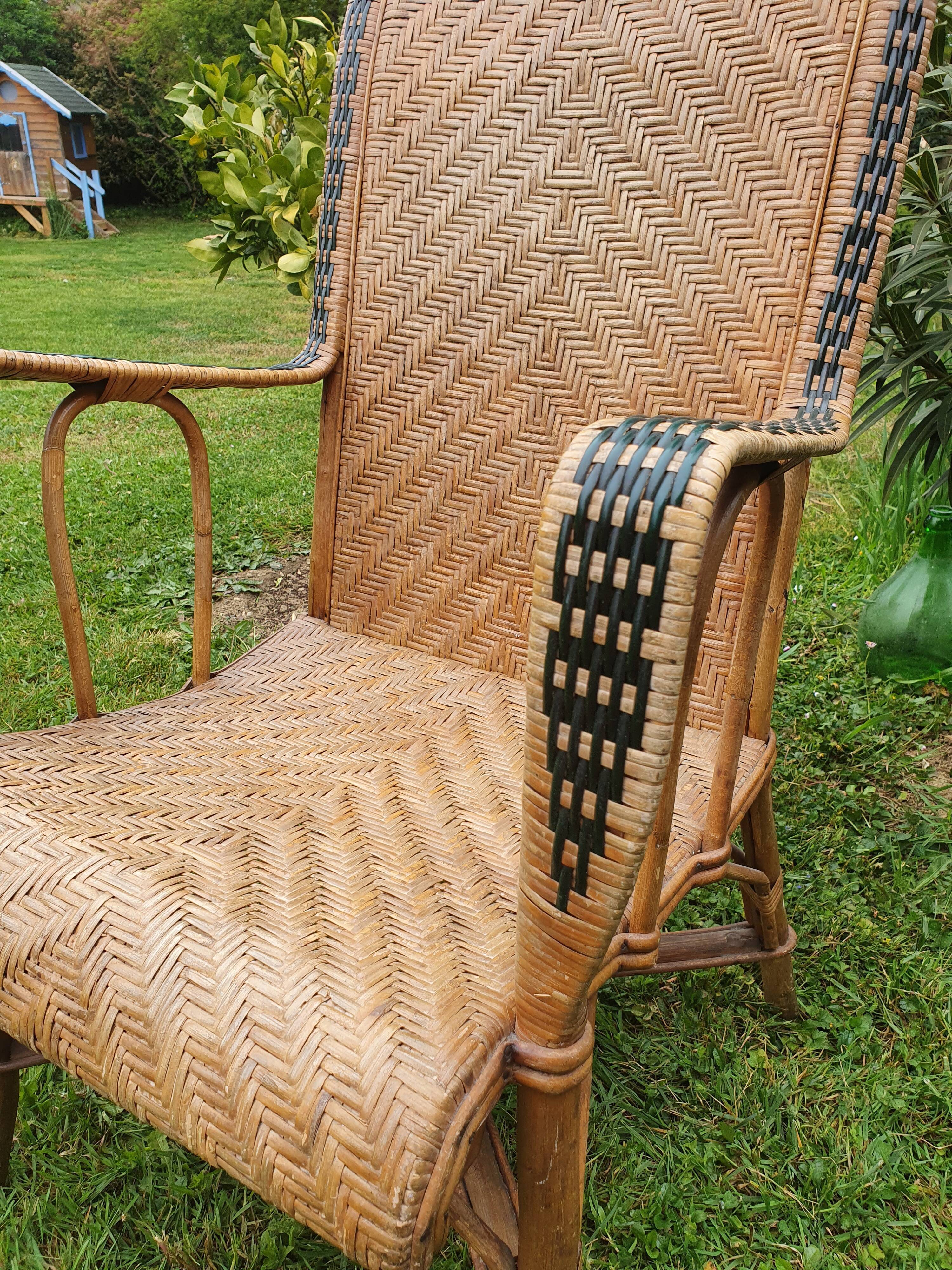 Rattan armchair