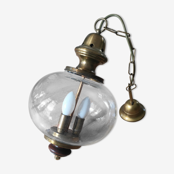 Vintage glass pendant lamp