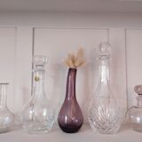 Glass vase irregular purple shape