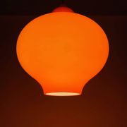 Orange glass suspension light Swedish Oplight by Hans Agne Jakobsson for AB Markaryd