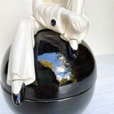 Vintage pierrot ceramic pot