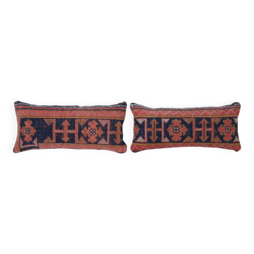 Set of 2 vintage Turkish cushion covers 25x61 cm