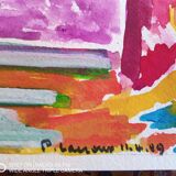 Pierre Lacroux (1909-1993) Gouache on paper 24 x 32 cm - from 1989 - (319)