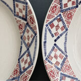 Set of 12 plates in Sarreguemines faience, Brady model