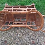 Old rattan stroller and canning