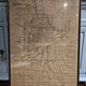 Old map of Orléans under glass frame