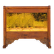 Handcrafted wooden bar, mirror bar and marble slab, wooden furniture