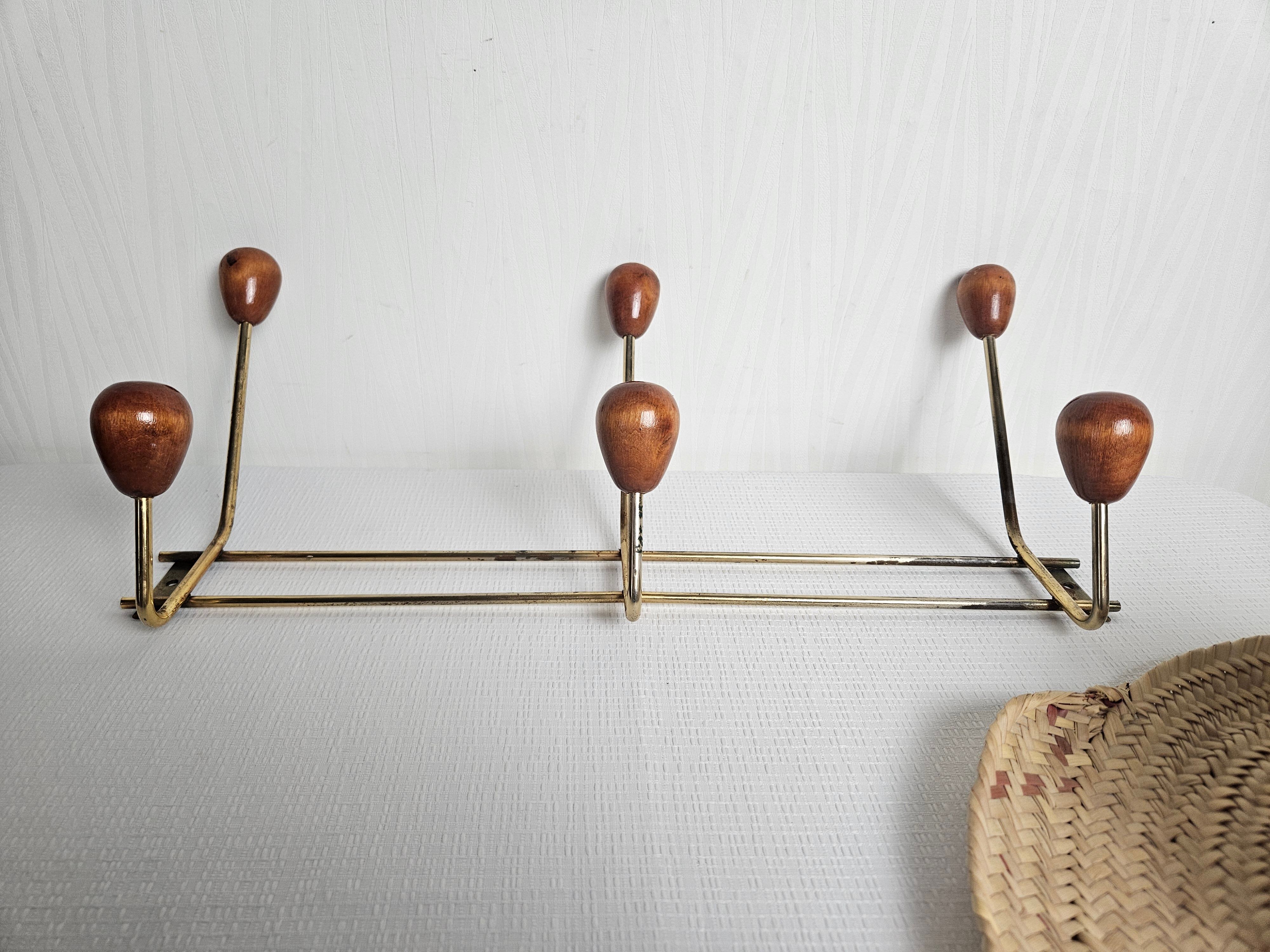 Vintage wall coat rack