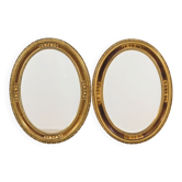 Pair of Louis XV style medallion mirrors