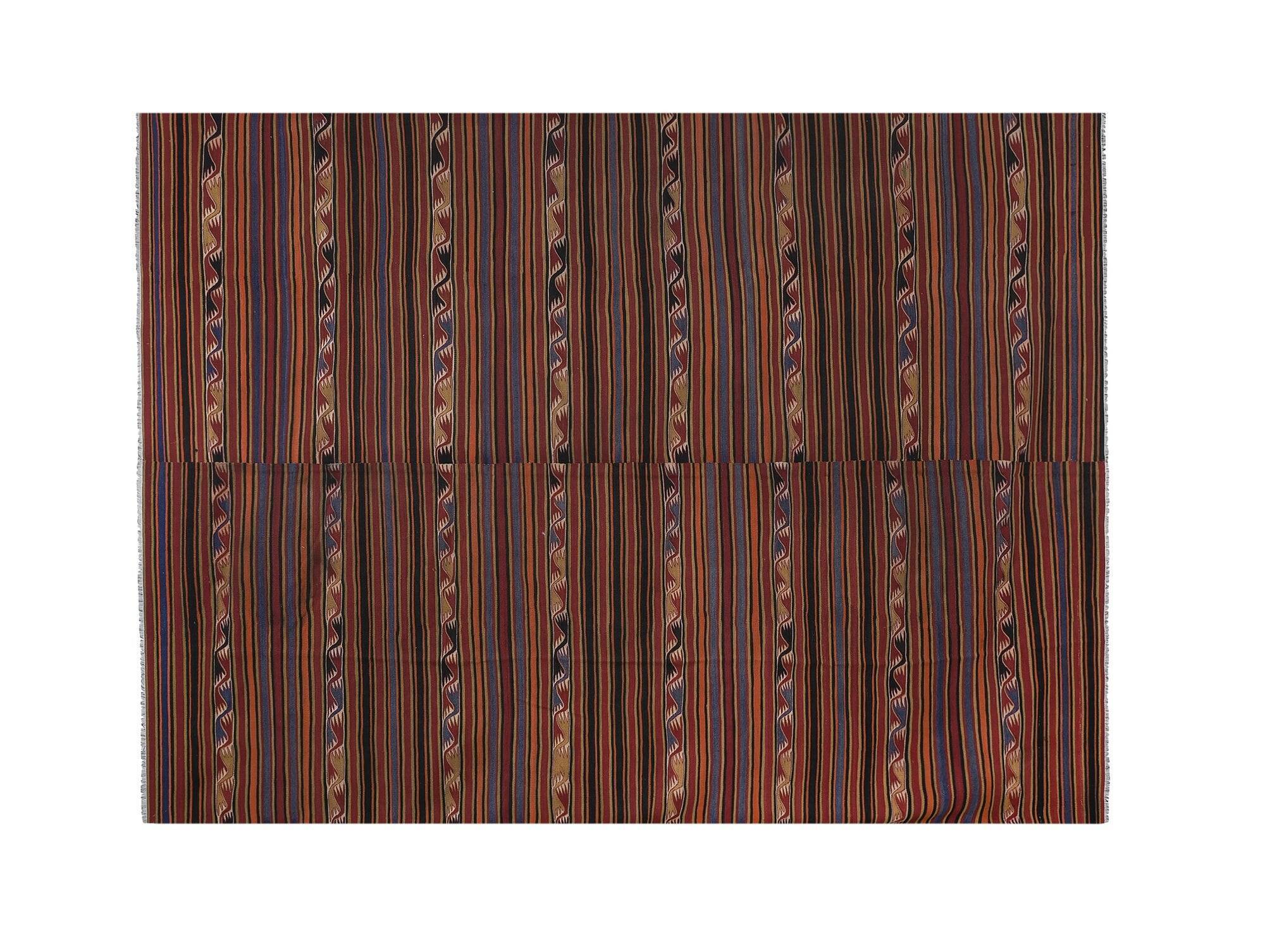 Vintage Turkish kilim handwoven 275x380 cm