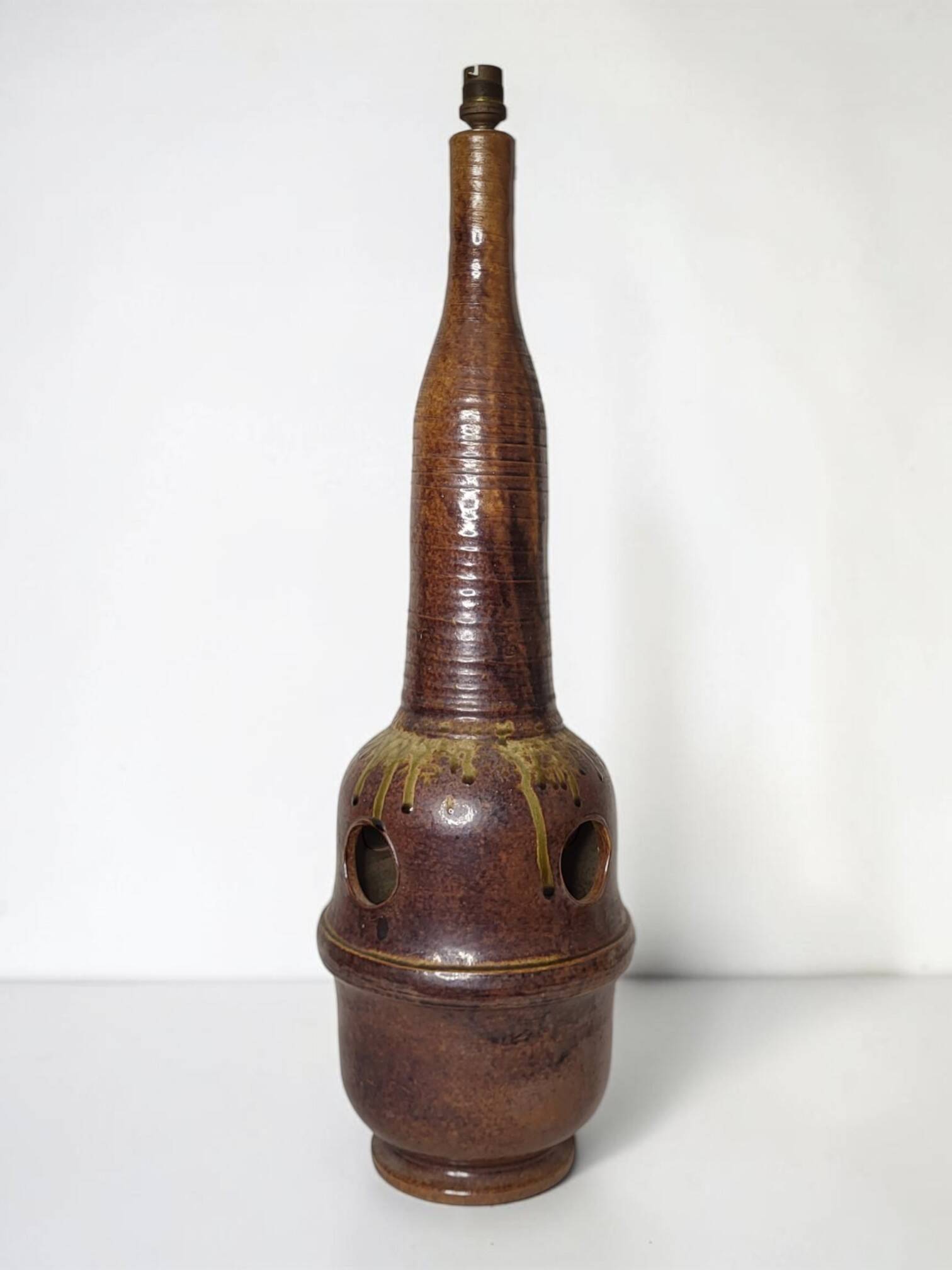 Stoneware lamp from Puisaye
