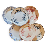 6 iron earth dessert plates lot 4