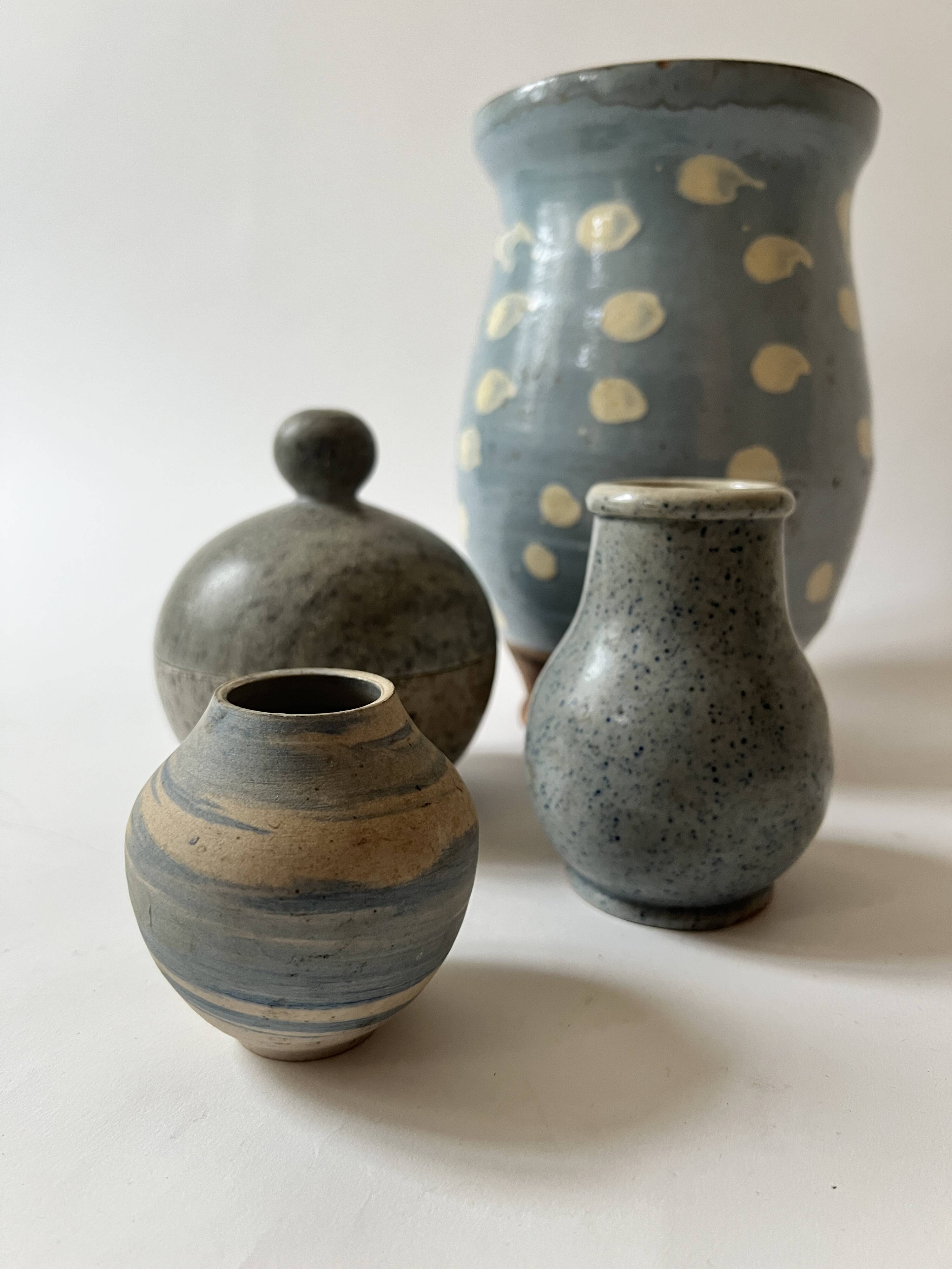 Set of 2 handmade ceramic vases