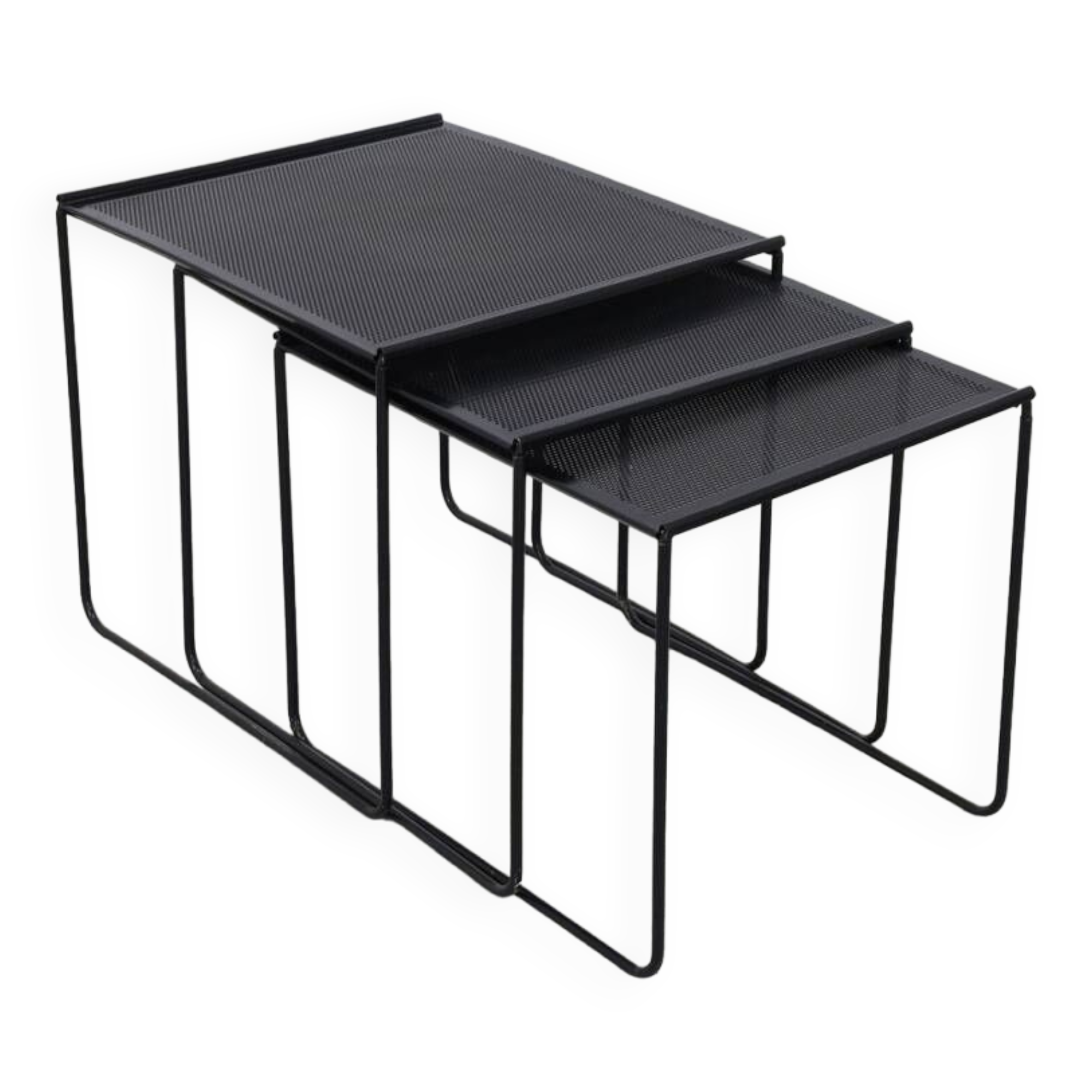 Tables gigognes postmodernes, ensemble de 3, années 1980