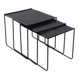 Tables gigognes postmodernes, ensemble de 3, années 1980