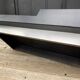 Table basse frêne et alu brossé design 1970