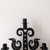 Wrought iron candlestick - height 53 cm