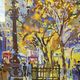 Vintage painting of Paris's grand avenues.