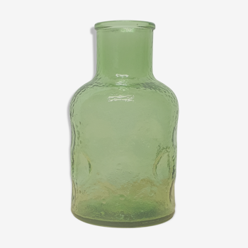Structured glass bottle tinted vintage 70/80