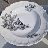 Salins earthenware table service model Chantal, 55 pieces.