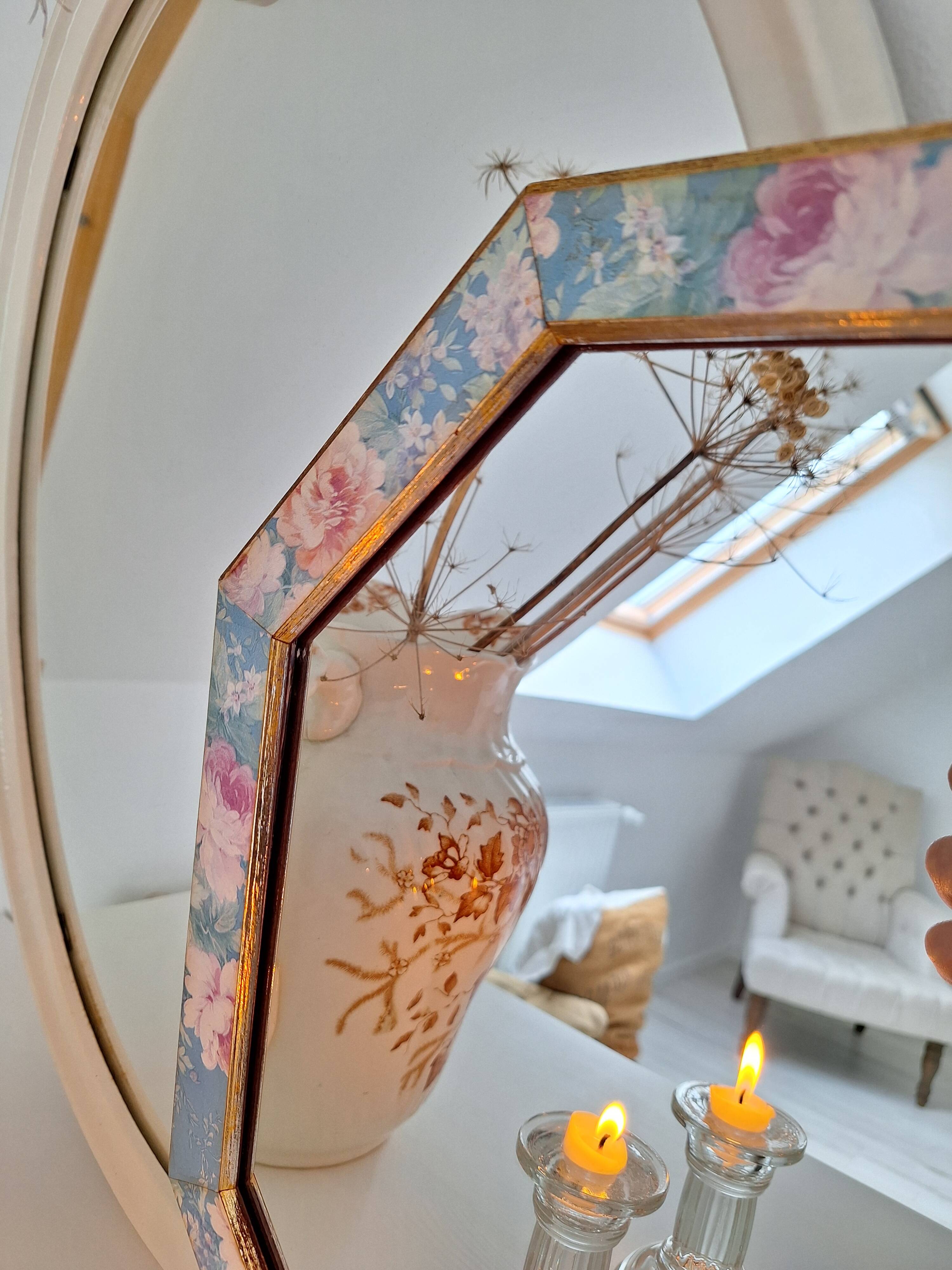 Vintage octagon mirror