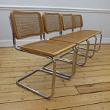 4 x Cesca Chairs, 1980s, in the Style of Marcel Breuer