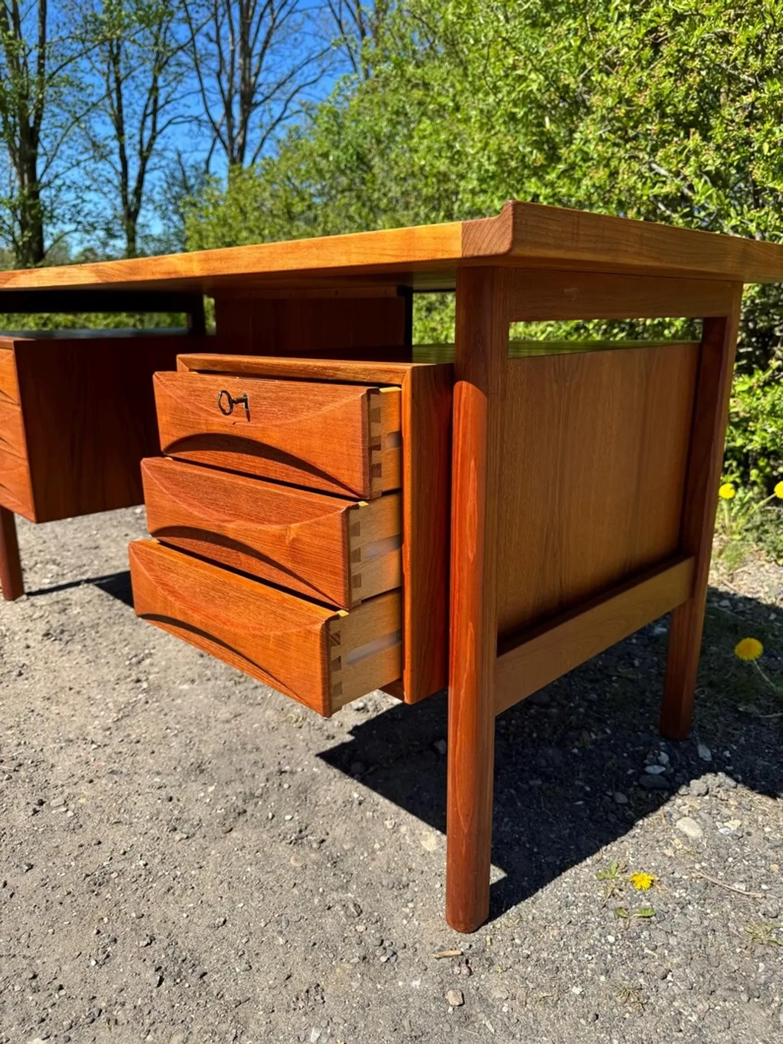 Vintage Teak Desk Attributed to Niels Clausen for NC Møbler, Denmark, 1960