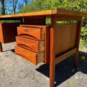 Vintage Teak Desk Attributed to Niels Clausen for NC Møbler, Denmark, 1960