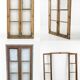 Old fir window with frame (one opening pane)