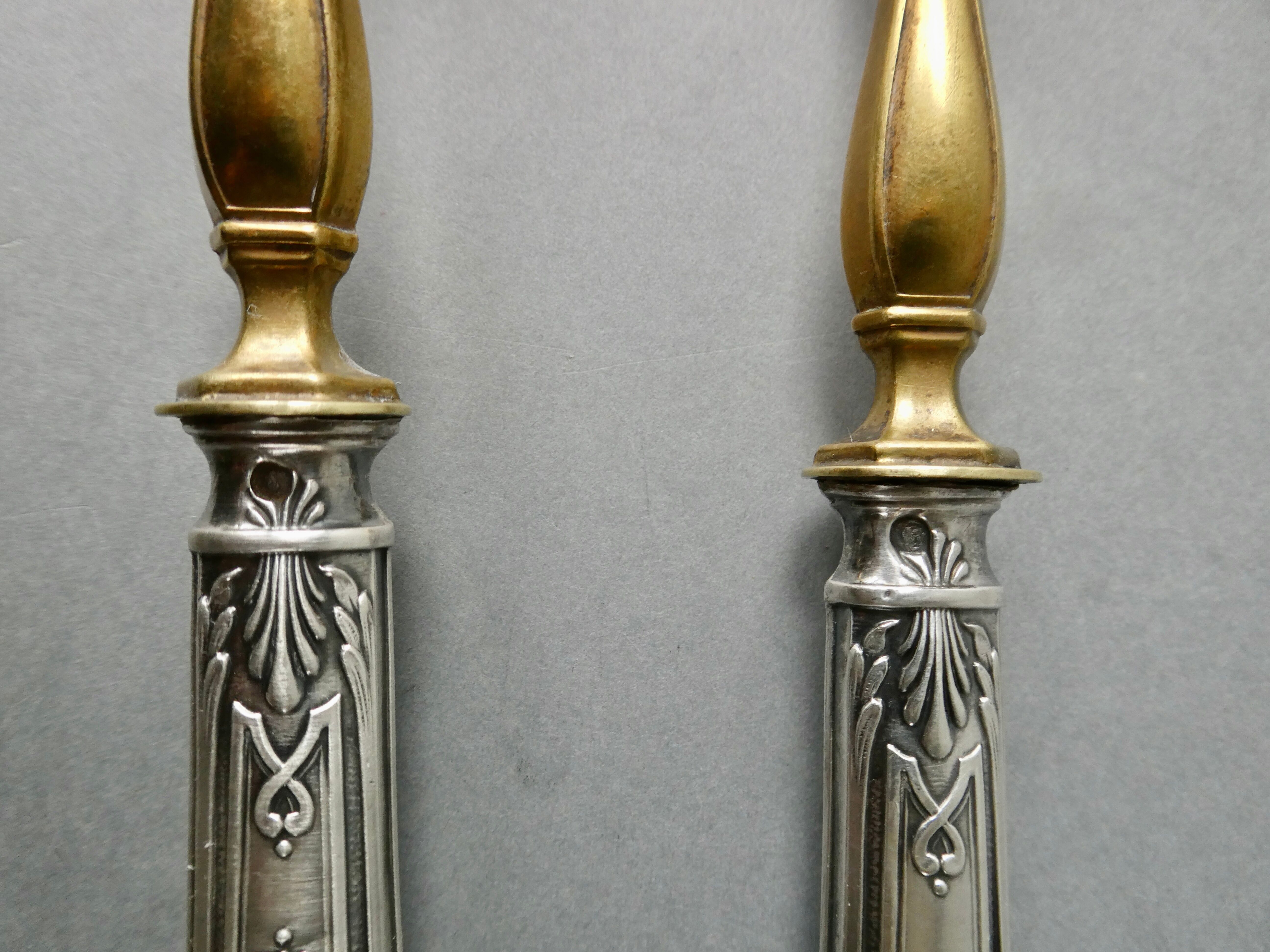 Silver salad cutlery and pie shovel